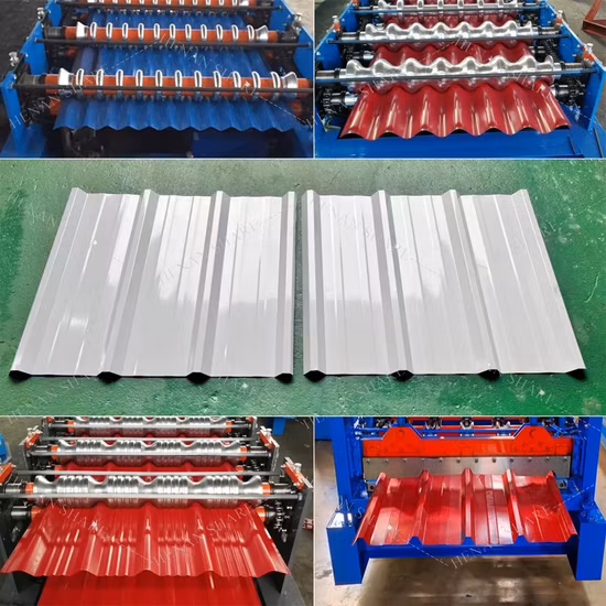 Profilé en acier à double couche de revêtement mural en Chine Toiture en métal de zinc Presse à tuiles vitrées Cintrage de tôle de fer faisant le petit pain de toit froid formant le prix de la machine